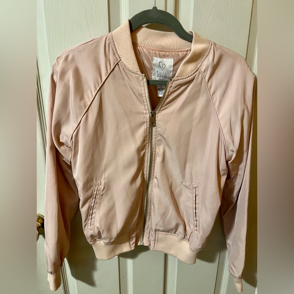Baby pink bomber jacket